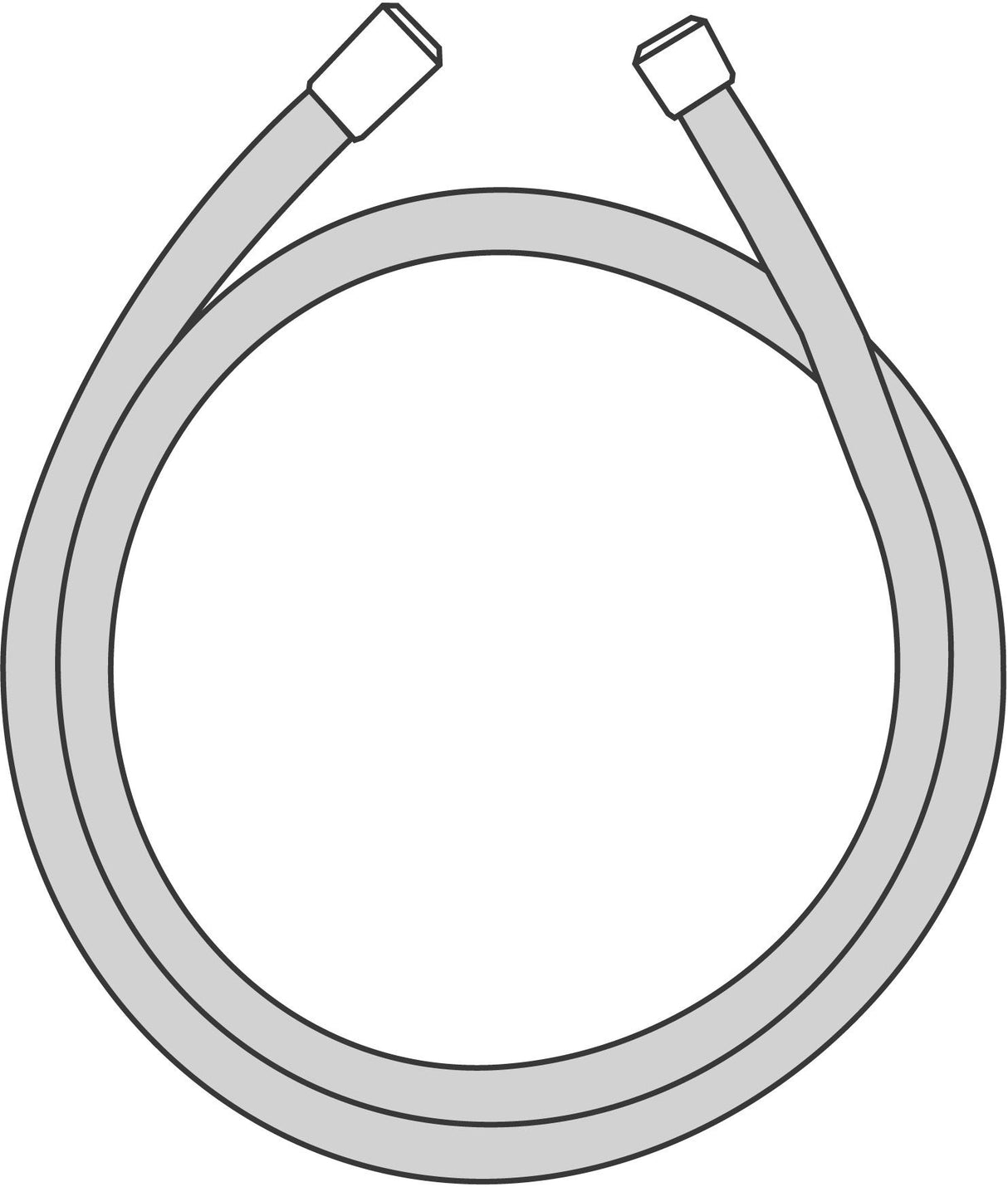 hansgrohe Isiflex Brauseschlauch hochwertiger Kunststoffschlauch mit beidseitiger konischer Mutter und Anschlussgewinde G ½, knickgeschützt und mitdrehendem Anschluss