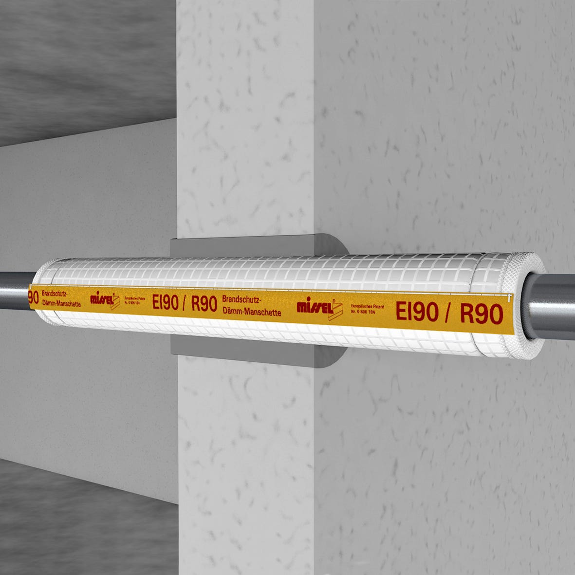Missel Brandschutz-Dämm-Manschette BSM-R90, Material sonstige, Form rund, Feuerbeständigkeit 90 min, Breite 13 mm, Höhe 13 mm