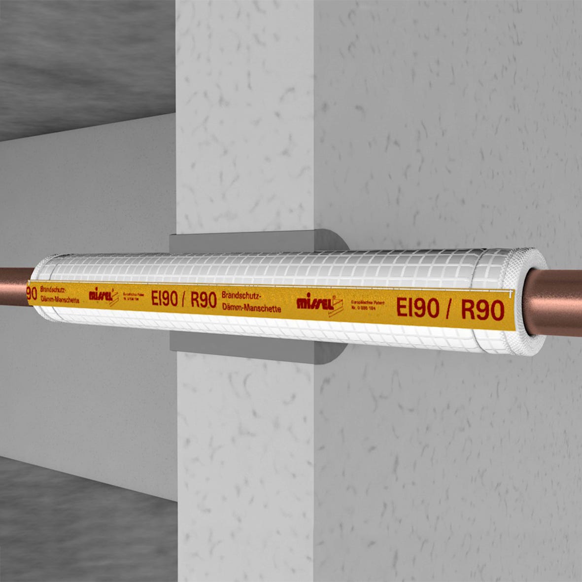 Missel Brandschutz-Dämm-Manschette BSM-R90, Material sonstige, Form rund, Feuerbeständigkeit 90 min, Breite 13 mm, Höhe 13 mm