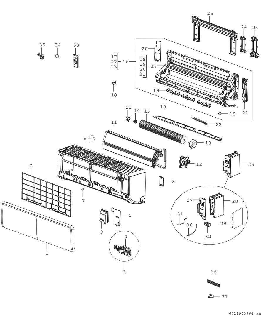 Klimagerät CL3000iU W Split Inneneinheit, weiß, Split Inneneinheit, 220 V, 1 Phase, 50 Hz