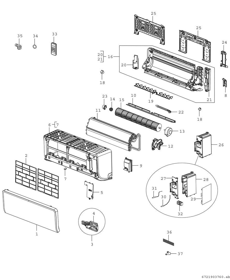 Klimagerät CL3000iU W Split Inneneinheit, weiß, Split Inneneinheit, 220 V, 1 Phase, 50 Hz