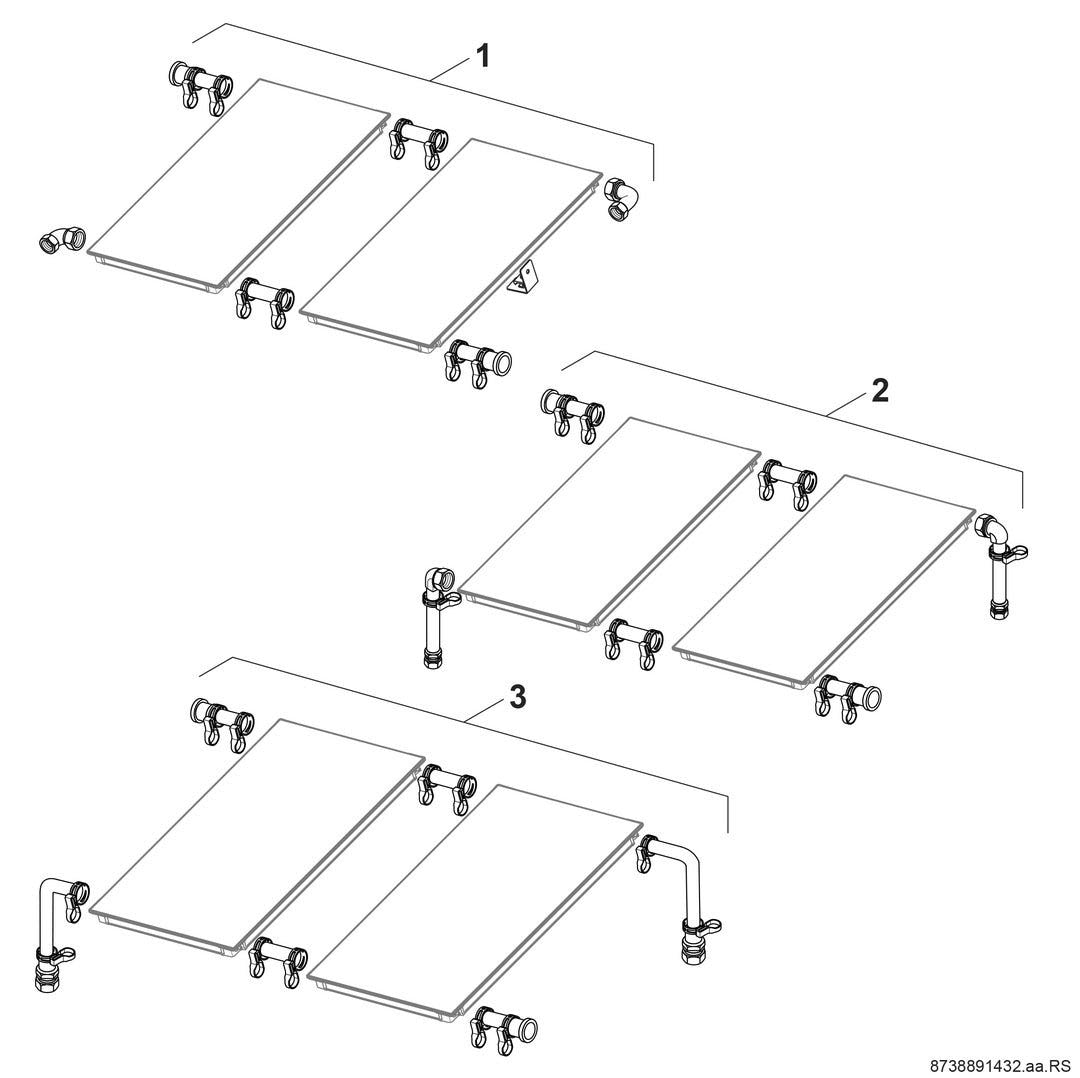 Zubehör Solartechnik FS 10-2 Aufdach-Anschluss-Set für SO5000TF