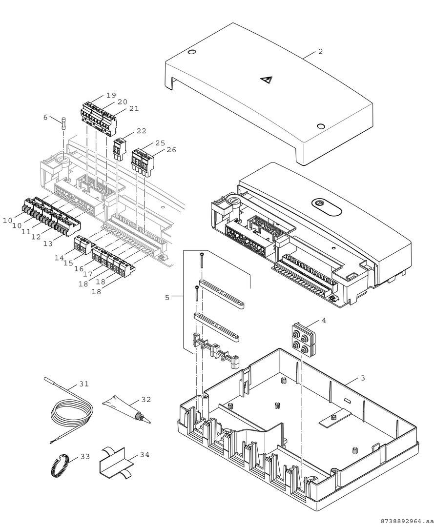 Mischermodul MM 200 246x184x61, für 2 Heizkreise
