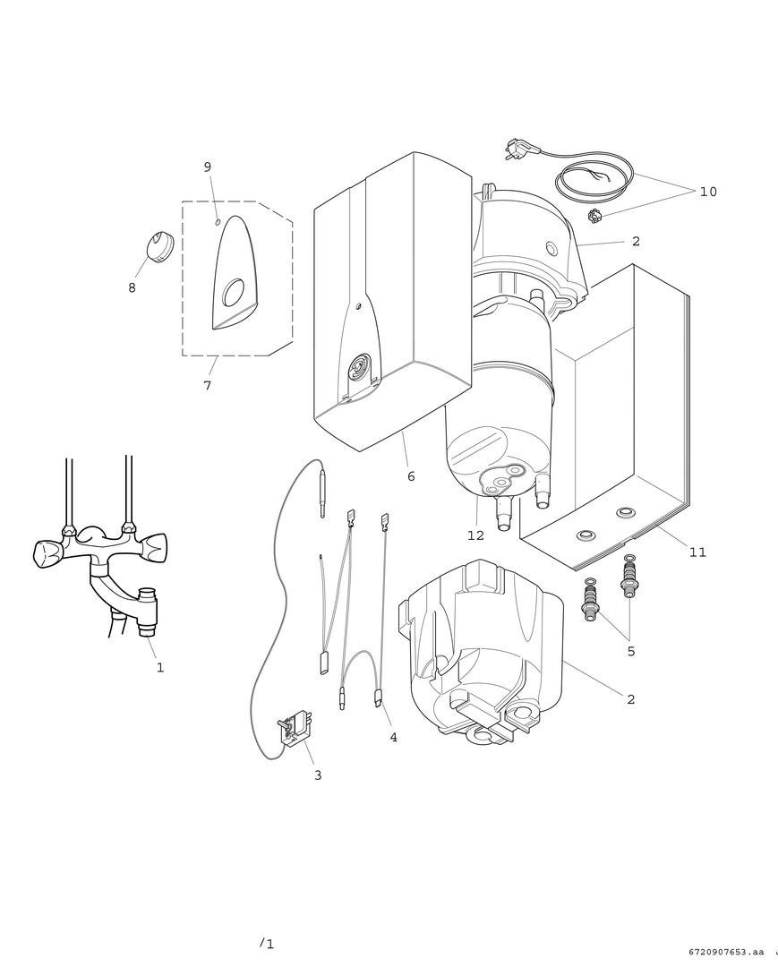 Kleinspeicher TR2500TO 10, 460x295x285 mm, 10 L, 35 % Warmwasserbereitungs-Energieeffizienz, Energieeffizienzklasse A
