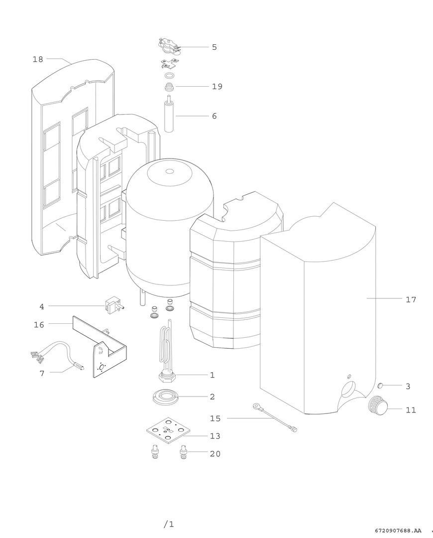 Kleinspeicher TR3500T 15 B 480x350x310, 2 kW, 15 L, Übertisch