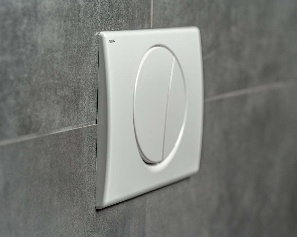 WC-Betätigungsplatte MEPA Sun Kunststoff Weiß zur mechanischen WC-Spülauslösung bei MEPA Sanicontrol UP-Spülkästen