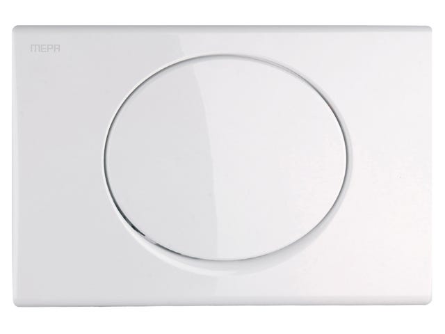 WC-Betätigungsplatte MEPA Sun Kunststoff Weiß zur mechanischen WC-Spülauslösung bei MEPA Sanicontrol UP-Spülkästen