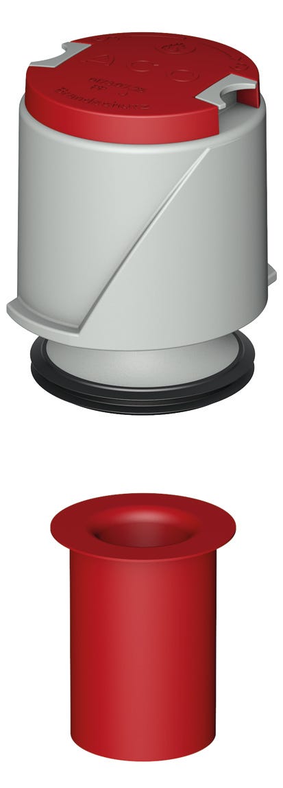 ACO Brandschutzset Passavant Brandschutzklasse R30-R120, 90 Grad Stutzenneigung, rund, Feuerwiderstandsklasse F120