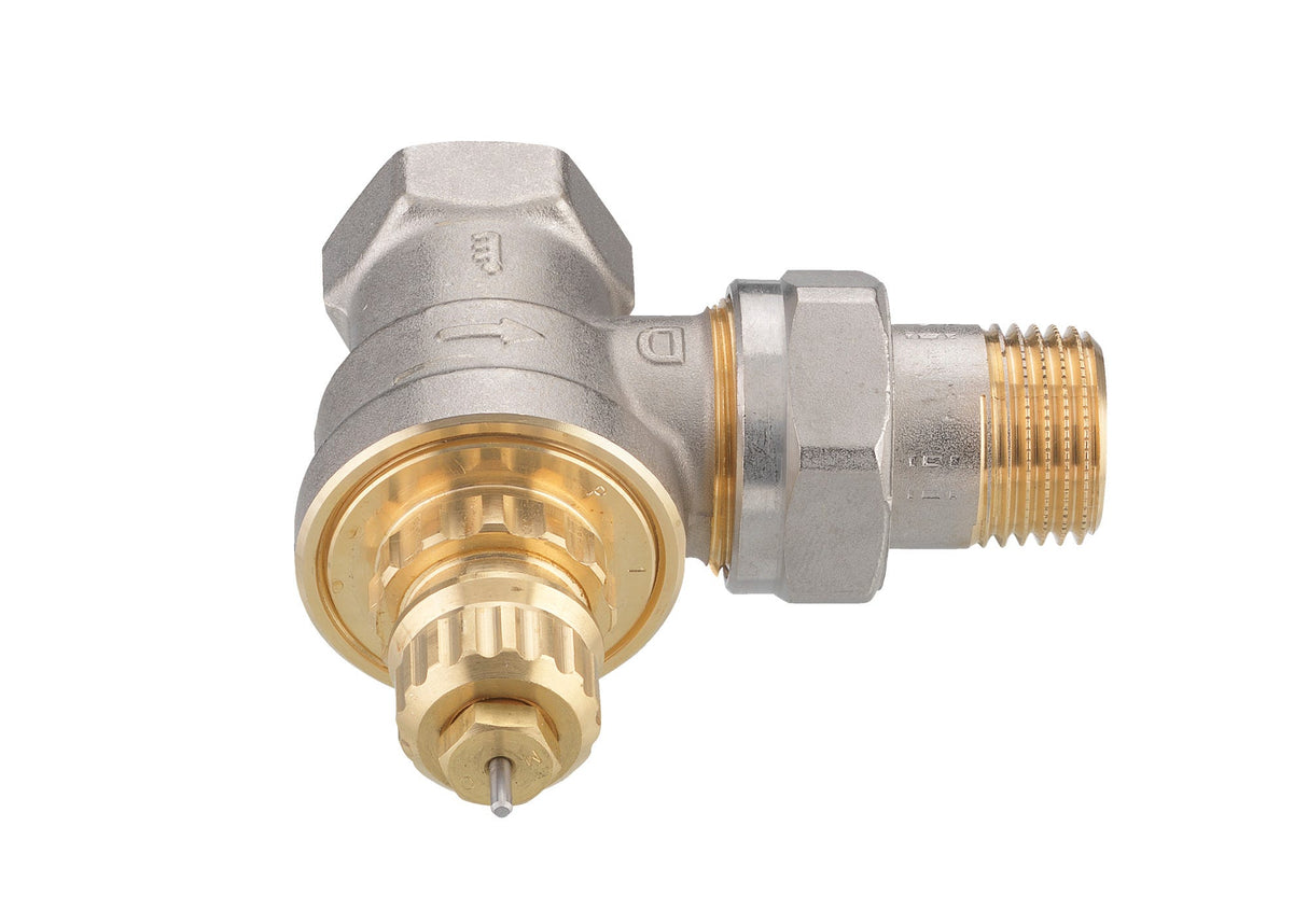 Danfoss Ventilgehäuse RA-G 15 R 1/2, matt vernickelt