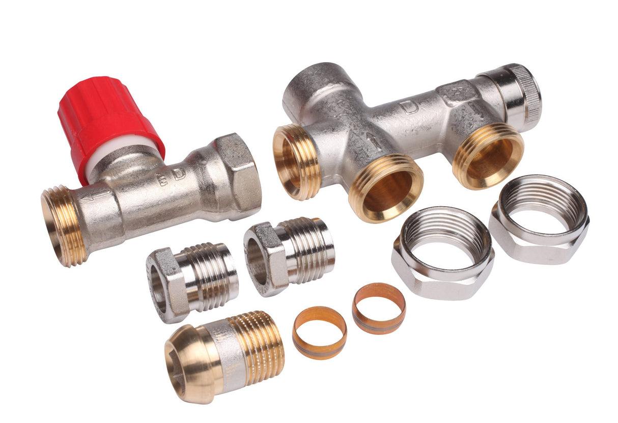 Danfoss Steigrohrventil f. 2-Rohranlagen Set RA-K, HK:R 1/2, Anl,:G 3/4 AG