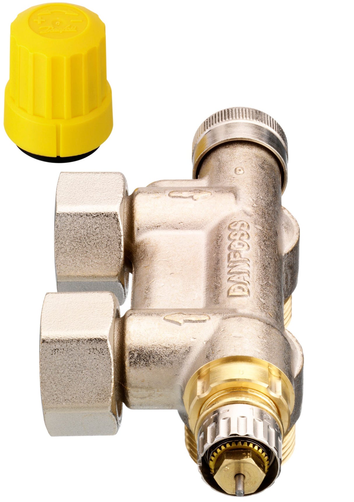 Danfoss Anschlussarmatur VHS-UN Heizkörper R 1/2, Eck, vernickelt