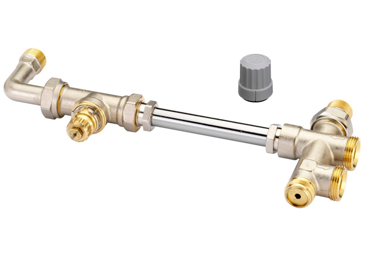 Danfoss Steigrohrventil f. 1-Rohranlagen Set RA-KE, HK:R 1/2, Anl,:G 3/4 AG