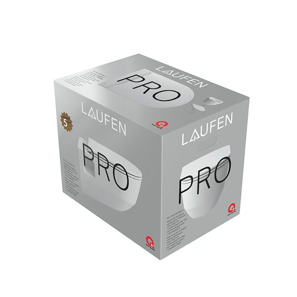 LAUFEN Tiefspül-WC wandhängend + Sitz LAUFEN PRO Pack spülrandlos weiß
