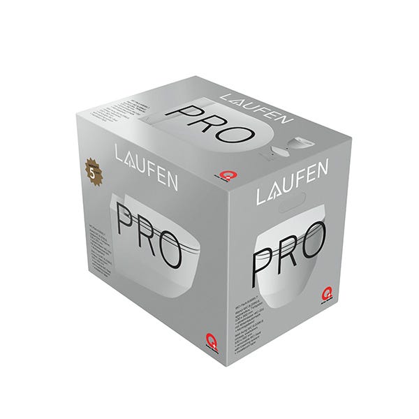 LAUFEN Tiefspül-WC wandhängend + Sitz LAUFEN PRO Pack spülrandlos weiß