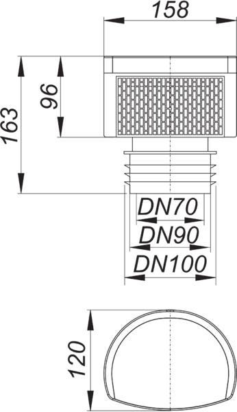 DALLMER Rohrbelüfter DallVent Maxi, DN 70/DN 90/DN 100