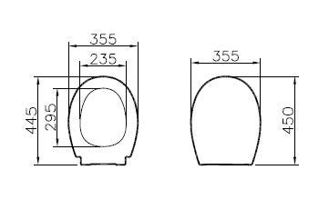 VitrA S20 WC-Sitz Universal ovale Form Duroplast Weiß Hochglanz