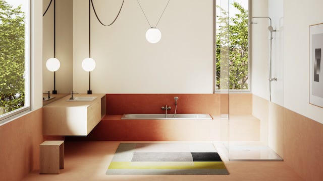 BetteForm, 1700x750x420 mm, Weiß, glasierter Titan-Stahl, Badewanne, Unterbau, Rechteck, 1-Sitzer Badewanne, Bade-Duschkombination