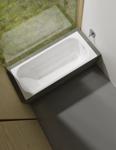 BetteForm, 1700x750x420 mm, Weiß, glasierter Titan-Stahl, Badewanne, Unterbau, Rechteck, 1-Sitzer Badewanne, Bade-Duschkombination