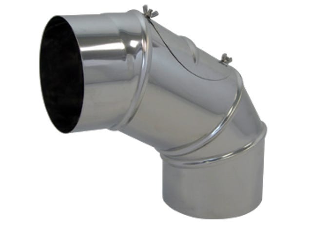 BS VLE+ Segment-Bogen 4-teilig, mit Reinigungsverschluß aus Edelstahl 1.4571/1.4404, glanz