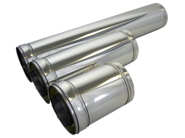 BS DW Rohrelement Doppelwandiges Edelstahl-Abgassystem, mit Klemmband