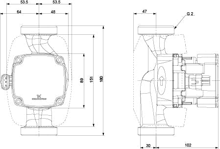 GRUNDFOS Hocheffizienz Umwälzpumpe ALPHA1 GO