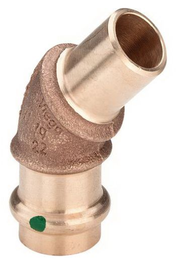 Viega Bogen 45 Grad mit 1 Muffe  SC Sanpress 2226.1 Rotguss