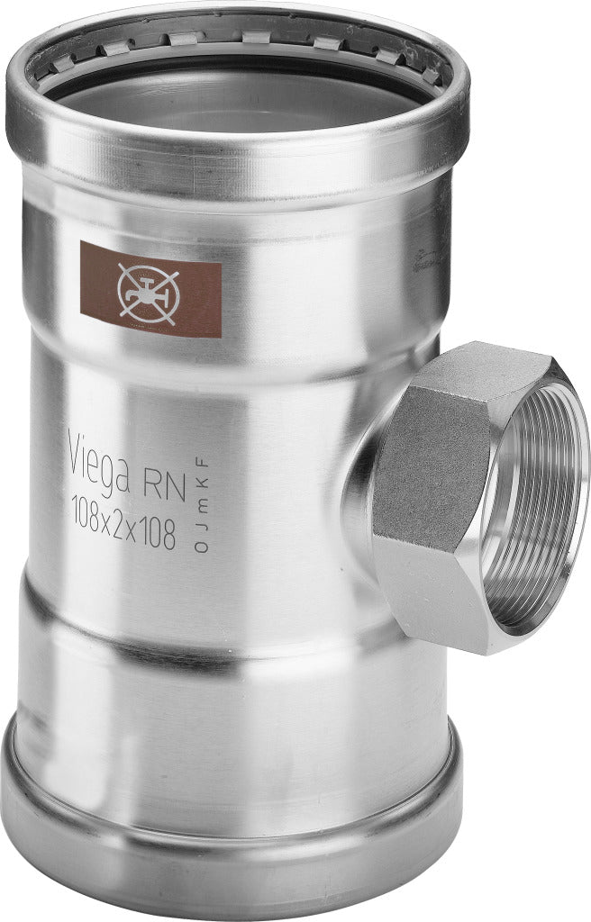 Viega Temponox XL-T-Stück Stahl mit IG nichtrostend Modell 1717.2XL mit SC-Contur