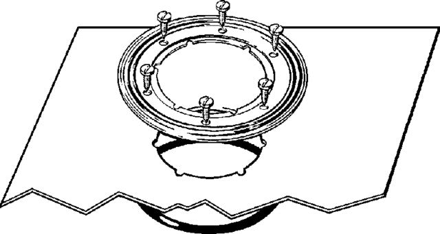 Viega-Klemmflansch aus Edelstahl mit O-Ring und 6 Befestigungsschr. mit Abdichtungsmanschette500 x 500 mm Nr.4948.31