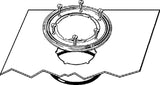 Viega-Klemmflansch aus Edelstahl mit O-Ring und 6 Befestigungsschr. mit Abdichtungsmanschette500 x 500 mm Nr.4948.31