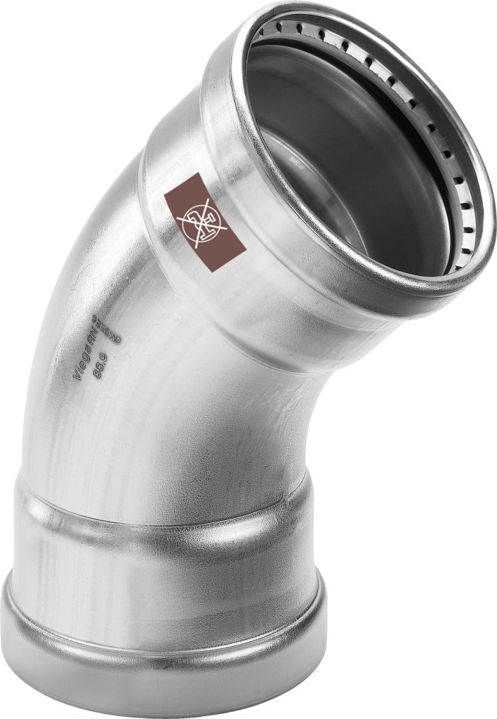 Viega Temponox XL-Bogen 45° Stahl I/ nichtrostend Modell 1726XL