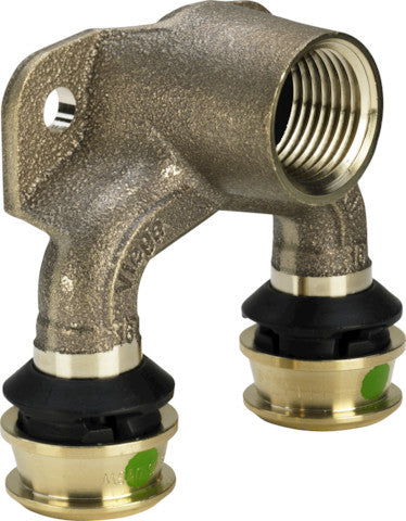 Viega Doppel-Wandscheibe Raxofix 5325.7 in Siliziumbronze
