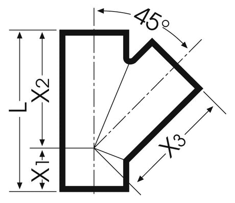 Düker Gussformstück MLK-protec Abzweig 45 Grad DN 150x80