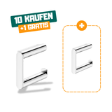 10+1 | KEUCO Plan Toilettenpapierhalter offene Form, rechte Ausführung verchromt