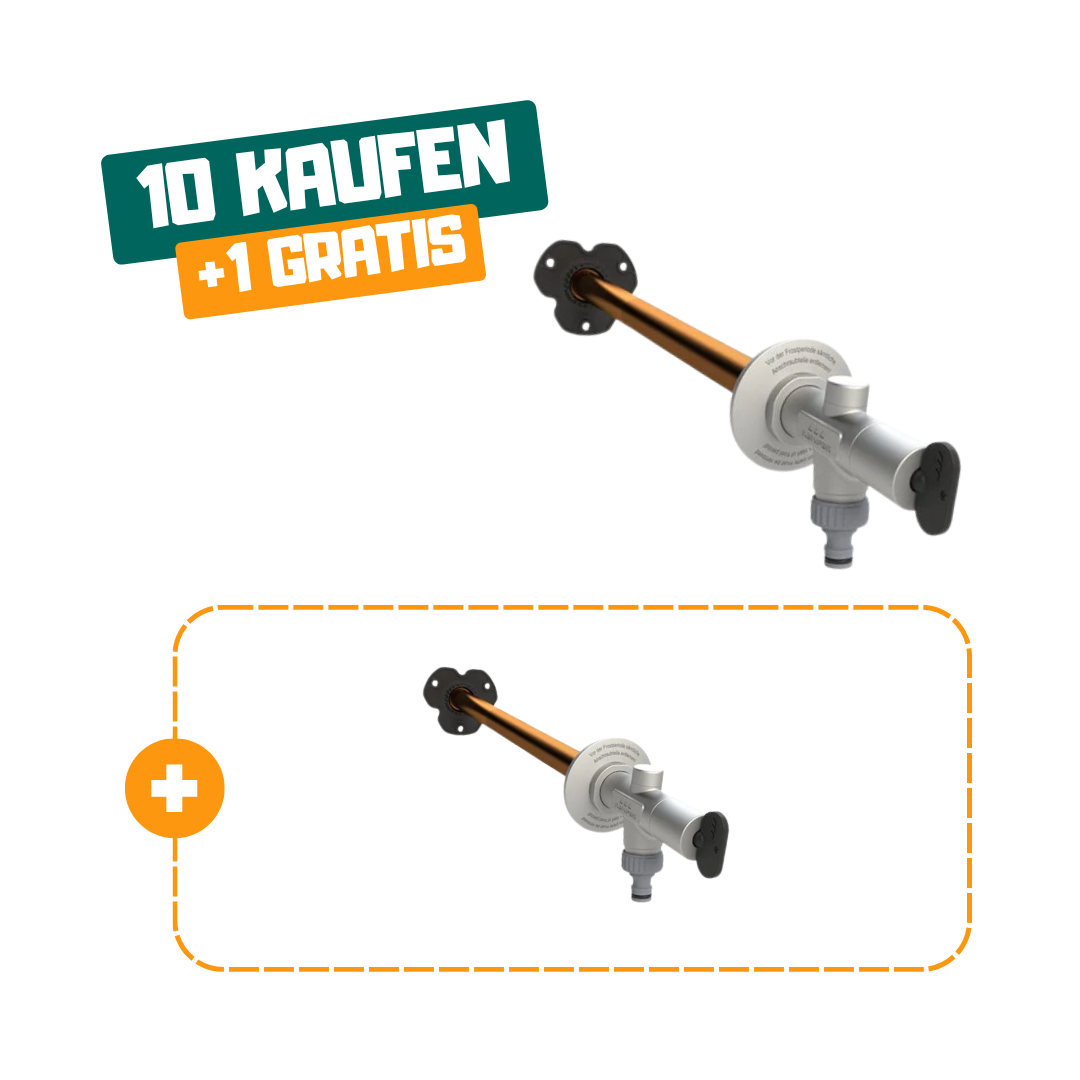 10+1 | KEMPER Frostsichere Außenarmatur FROSTI, Bausatz 150-415mm Steckschl. DN15