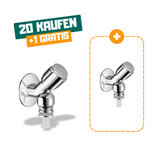 20+1 | SCHELL Geräteschrägsitzventil COMFORT, RFV, RB, DN 15 G 1/2 AG, Schlauchverschraubung Ø 14,5 mm (DN 20 G 3/4 AG), chrom