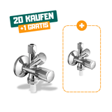 20+1 | SCHELL Kombi-Eckventil COMFORT, RFV im Abgang Geräteanschluss, DN 15 G 1/2 AG mit ASAG easy, Schlauchverschraubung Ø 14,5 mm (DN 20 G 3/4 AG), Ø 10 mm (DN 10 G 3/8 AG), chrom