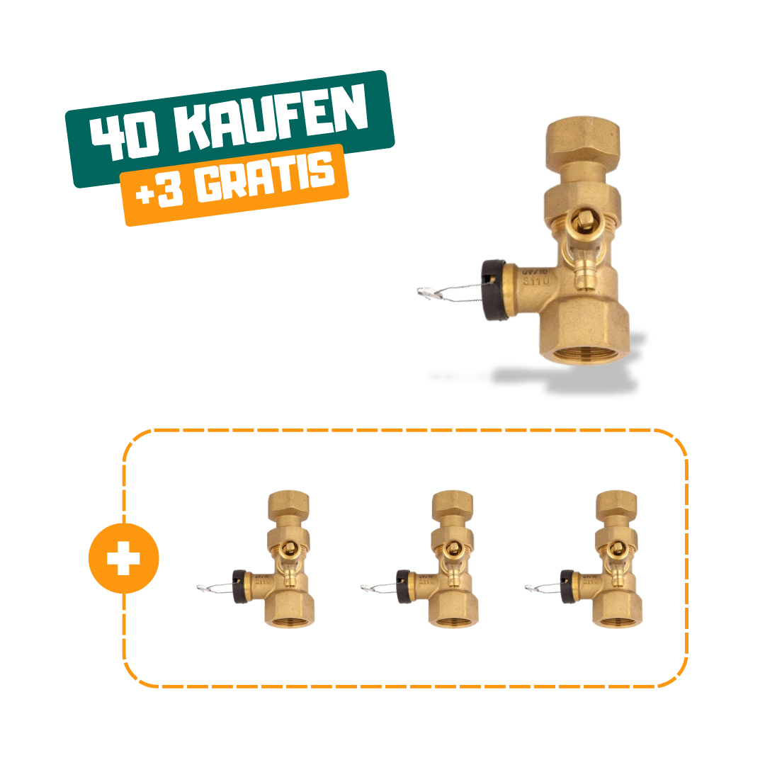 40+3 | AFRISO Kappenventil G3/4 x G3/4 mit Ablasshahn