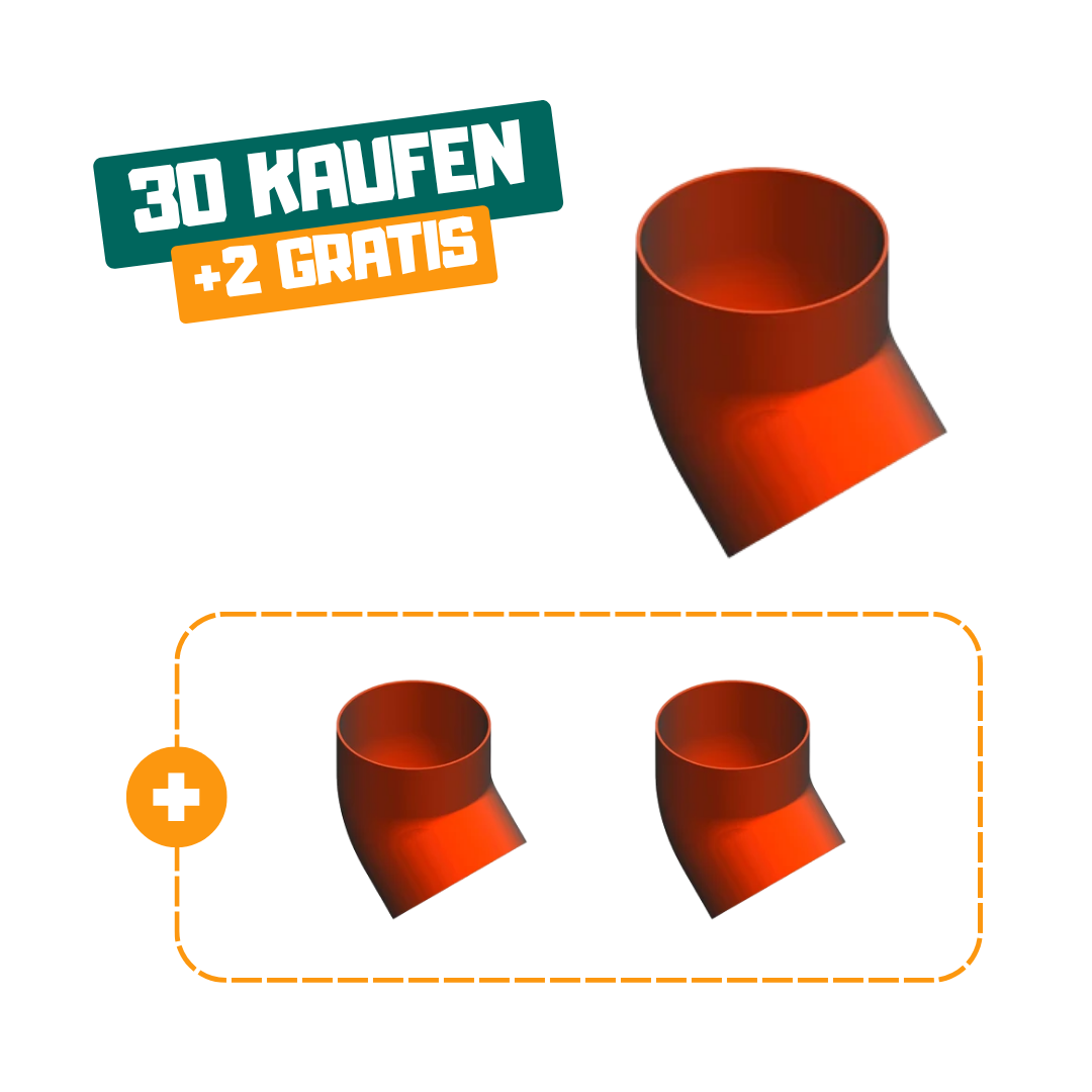 30+2 | Düker Gussformstück SML Bogen 45 Grad DN 100