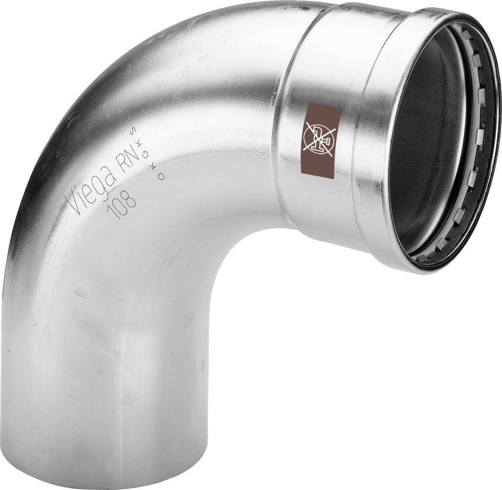 Viega Temponox XL-Bogen 90° Stahl I/A nichtrostend, Modell 1716.1XL