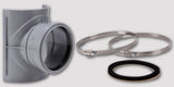 airfit Sattel-Abzweig incl. 2 Befestigungsschellen, W2, Brandverhütet nach DIN 4102-B2 EN 13501-1-E, EN 11925-2