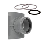 airfit Sattel-Abzweig incl. 2 Befestigungsschellen, W2, Brandverhütet nach DIN 4102-B2 EN 13501-1-E, EN 11925-2
