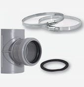 airfit Sattel-Abzweig incl. 2 Befestigungsschellen, W2, Brandverhütet nach DIN 4102-B2 EN 13501-1-E, EN 11925-2