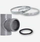 airfit Sattel-Abzweig incl. 2 Befestigungsschellen, W2, Brandverhütet nach DIN 4102-B2 EN 13501-1-E, EN 11925-2