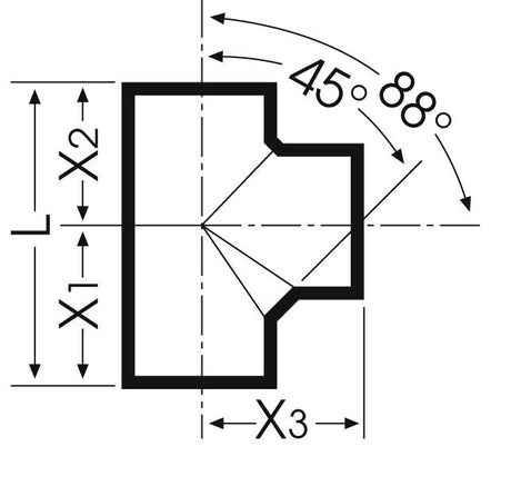Düker Gussformstück SML Abzweig 88 Grad DN 100x100
