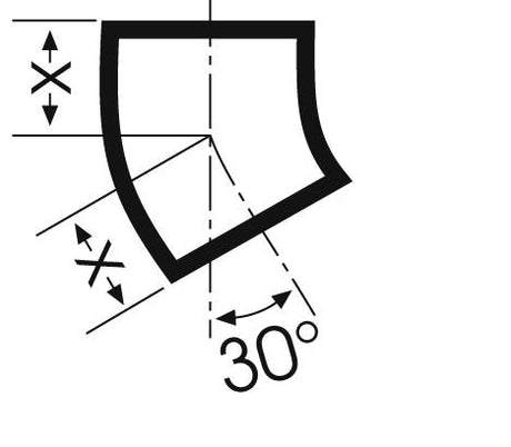 Düker Gussformstück SML Bogen 30 Grad