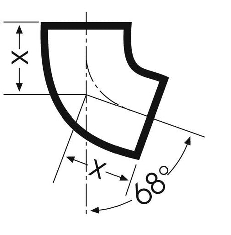 Düker Gussformstück SML Bogen 68 Grad