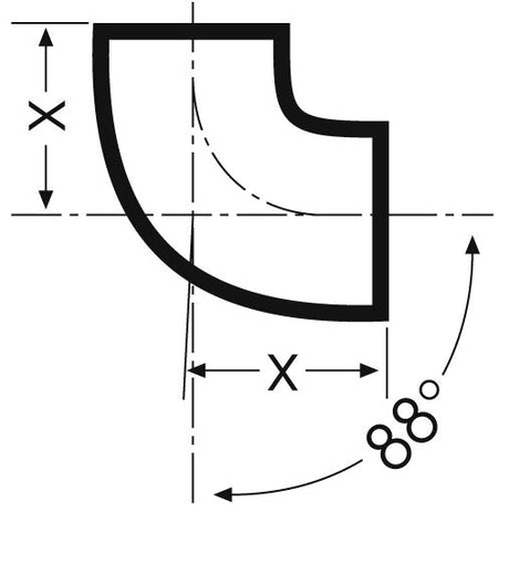 Düker Gussformstück SML Bogen 88 Grad