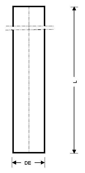 Düker Gussrohr SML Regenstandrohr ohne Muffe 1000 mm lang DN 100