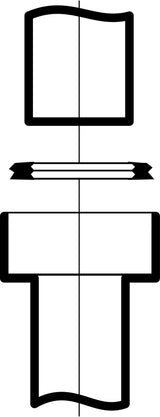 Düker Verbindung Tecotect-se-Dichtung aus Ethylen-Propylen-Dien-Kautschuk (EPDM), schwarz, Einsteck-Übergangsring, ohne Schlauchklemme