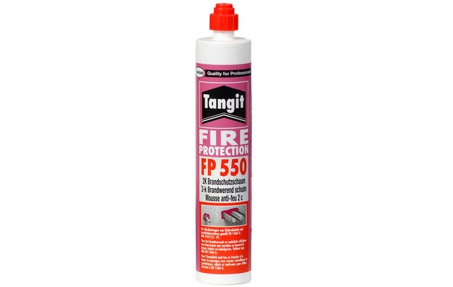 Henkel Tangit FP 550 2K-Brandschutz-Schaum dichtet Rohr-, Kabel- und Kombischotts brandschutzsicher und rauchgasdicht für mindestens 90 Minuten, selbstverfüllend, flexibel und unkompliziert Kabel und Rohre nachbelegen, 300 ml-Kartusche für 3,2 l Schaum.